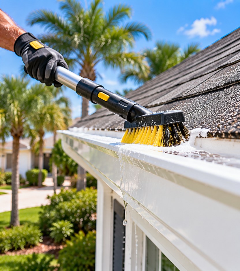Gutter brightening in Delray Beach, FL